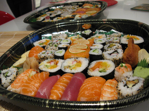 2 bucketloads of sushi