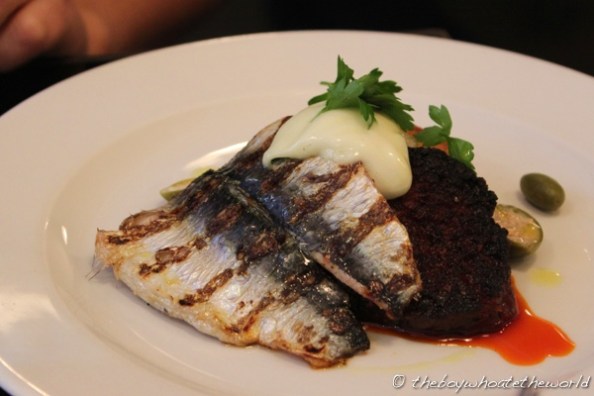 10 Greek St - Grilled Sardine with Sobrasada