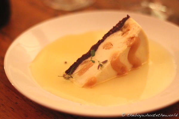 Salted Caramel Cheesecake with Black Olive Ganache