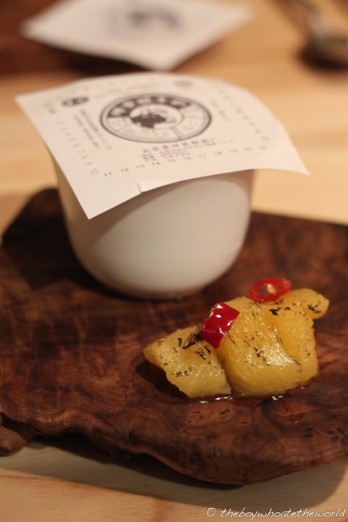 Chilli BBQ Pineapple with Beijing street yoghurt