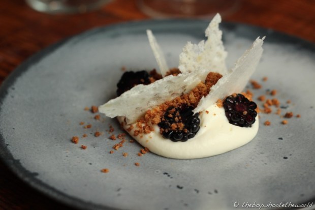 Blackberry and Ewes Milk Mousse