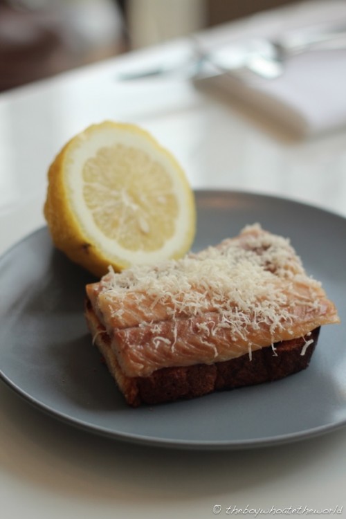 Smoke Eel Brioche and Horseradish