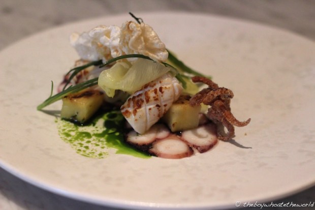 Octopus Pineapple Beef Tendon Basil